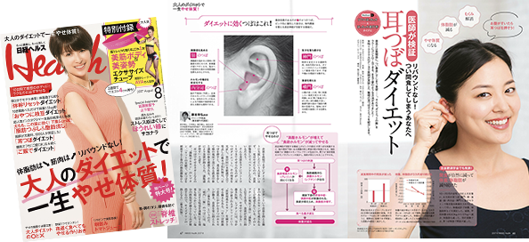 日経ヘルスという雑誌で耳つぼの特集がありました